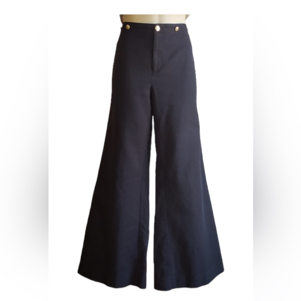 Ralph Lauren Black Cropped Wide Leg Pants